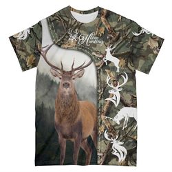 deer hunting all over print t-shirt, camouflage hunting shirt, cool gift for hunters