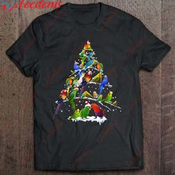 bird christmas tree funny bird lovers x-mas gift t-shirt, women christmas shirts family  wear love, share beauty