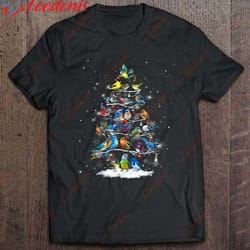 birds christmas tree t-shirt, mens funny christmas sweaters wear love, share beauty