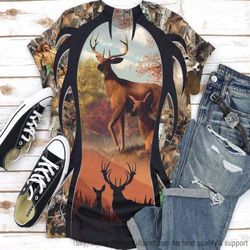 deer hunting 3d tshirt us unisex size