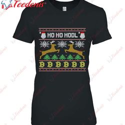 bitcoin hodl ugly christmas sweater shirt essential t-shirt, mens funny christmas t-shirts wear love, share beauty