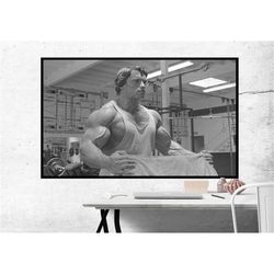 arnold schwarzenegger workout towel poster, room decor, home