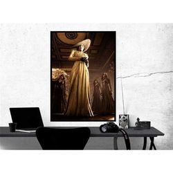 resident evil 8 lady dimitrescu game poster, room