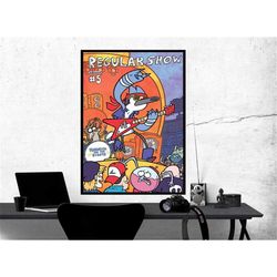 regular show poster rock concert mordecai and the