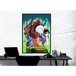 cyberpunk edgerunners 2022 poster, room decor, home decor,