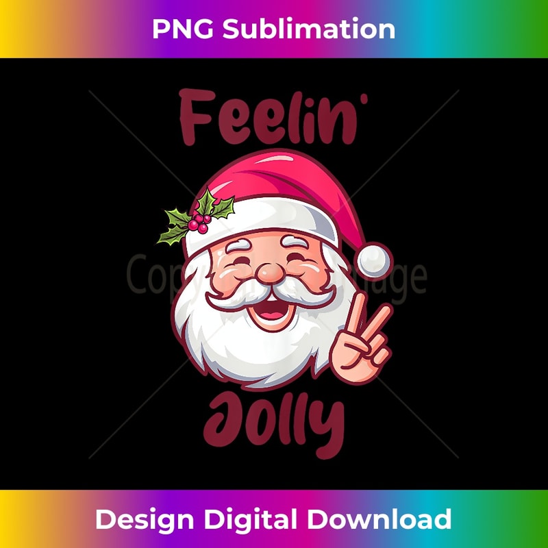 Christmas Feelin Jolly Festive Santa Tank Top - Luxe Sublima | Inspire ...