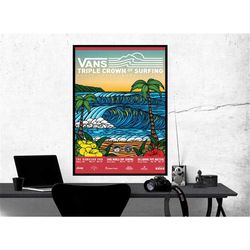 triple crown of surfing north shore hawaii poster,