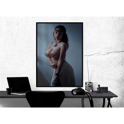 brunette sexy poster adult star, room decor, home