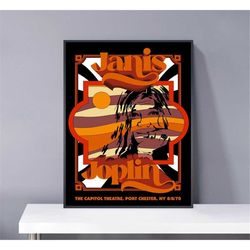 janis joplin vintage poster pvc package waterproof canvas