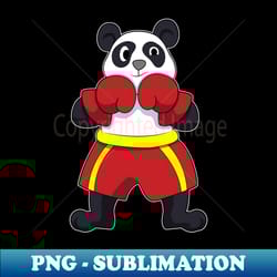 panda as boxer with boxing gloves - signature sublimation png file - fashionable and fearless