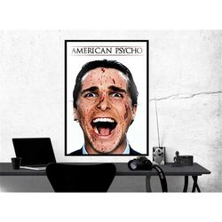 american psycho movie poster christian bale film, room