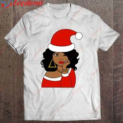 black women african american christmas t-shirt, christmas t shirts womens plus size wear love, share beauty