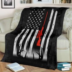 deer hunting american flag blanket &8211 maria
