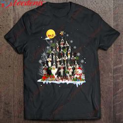 border collie dog lover matching santa christmas tree shirt, plus size womens christmas tees wear love, share beauty