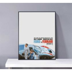 ford v ferrari movie poster classic film pvc