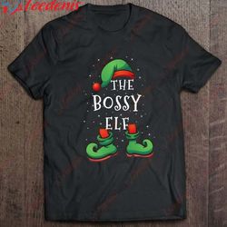 Bossy Elf - Funny Matching Family Christmas Pajamas T-Shirt, Funny Christmas Shirts For Family  Wear Love, Share Beauty