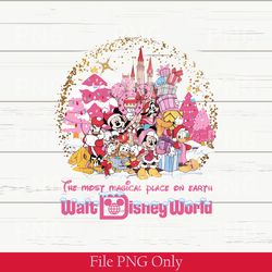 vintage walt disney world christmas png, disneyworld christmas png, retro disney christmas png, disney family trip png