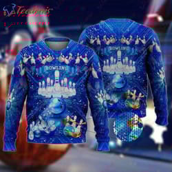 bowling ugly christmas sweater, ugly sweater sale wear love, share beauty