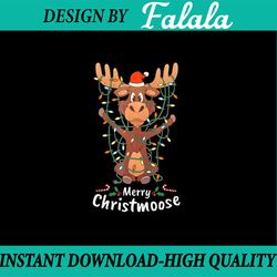 PNG ONLY Merry Christmoose Christmas Png, Moose Xmas Tree Lights Png, Christmas Png, Digital Download
