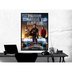 gran turismo (2023) movie poster, room decor, home