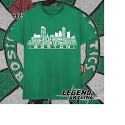 boston basketball team 23 player roster, boston city skyline shirt