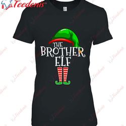 brother elf shirt pajama family matching christmas gift shirt, plus size ladies christmas tops wear love, share beauty