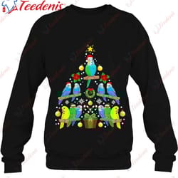 budgie christmas tree bird christmas present t-shirt, family christmas shirts funny wear love, share beauty