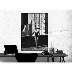vintage poster helmut newton art print, room decor,