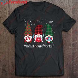 Buffalo Plaid Gnome Healthcare Worker Nurse Christmas Pajama Shirt, Plus Size Ladies Christmas Sweaters  Wear Love, Shar