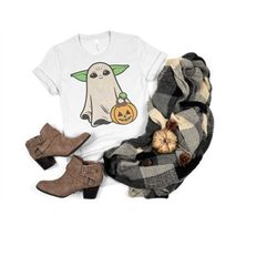 Star Wars Halloween Shirt, Vintage Baby Yoda Ghost Halloween Shirts, Halloween Pumpkin, Galaxy's Edge, Mickey's Not So S
