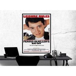 ferris bueller's day off movie poster, room decor,