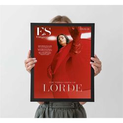 lorde music poster, autumn home decor, a4 a3