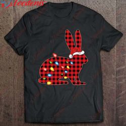 bunny pajama family matching group christmas t-shirt, plus size womens christmas shirts wear love, share beauty