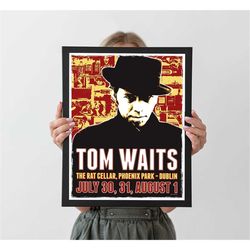 tom waits in dublin vintage music poster, autumn