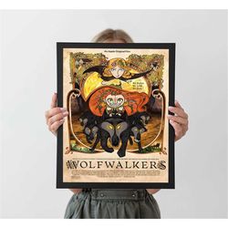 wolfwalkers movie poster, a4 a3 a2 a1, wall