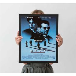 heat pacino deniro classic movie poster, a4 a3