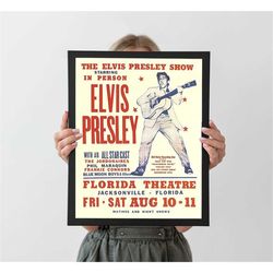 elvis presley concert posters rock vintage retro, autumn