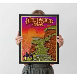fleetwood mac poster , 60s and 70s poster,