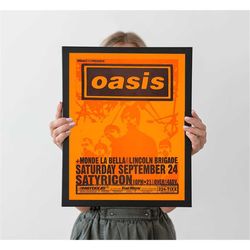 oasis music poster, wall art, music poster, gift