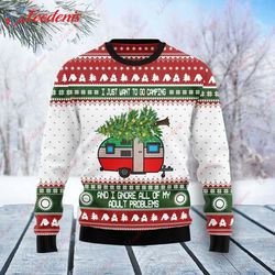 Camping Christmas Ugly Christmas Sweater, Mens Christmas Sweater  Wear Love, Share Beauty