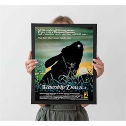watership down classic movie poster, a4 a3 a2