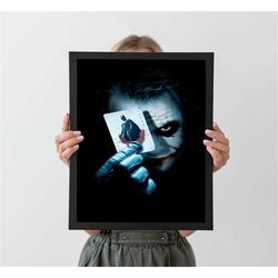 dark knight movie poster joker heath ledger, a4
