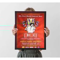 elvis music gig concert poster, vintage music rock