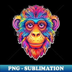 Vibrant Monkey Happy Tie Dye - Retro PNG Sublimation Digital Download - Defying the Norms