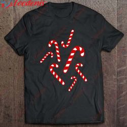 candy canes t-shirt, plus size ladies christmas clothes  wear love, share beauty