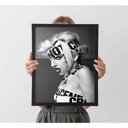 lady gaga poster, autumn home decor, a4 a3