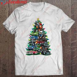car madness christmas tree classic muscle cars and hot rods shirt, christmas family t shirt ideas wear love, share beau