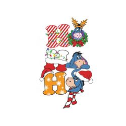 eeyore ho ho ho christmas svg cutting digital file
