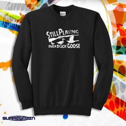 funny duck hunting men&8217s sweatshirt