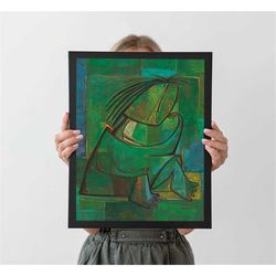 nina verde poster, autumn home decor, a4 a3